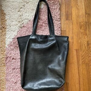 Leather Baggu Tote